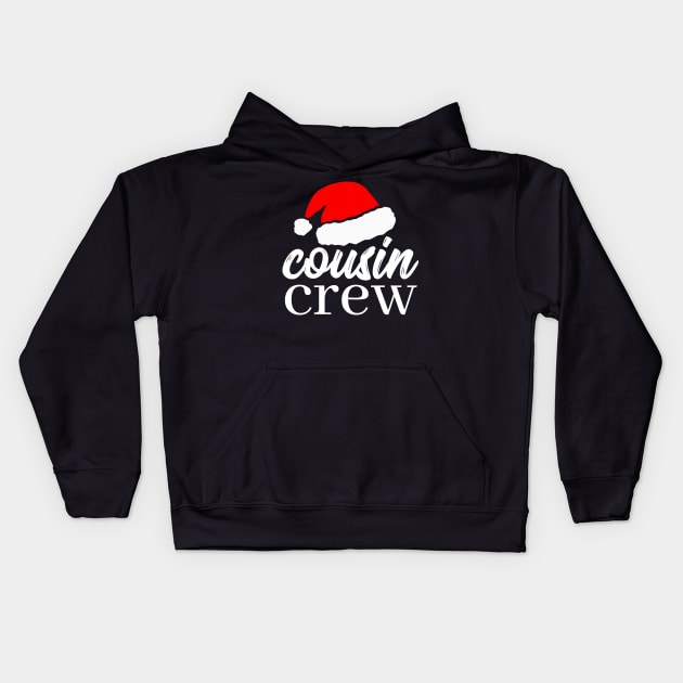 Christmas Cousin Crew, matching cousin Santa shirts for the cousin squad Kids Hoodie by FreckledBliss